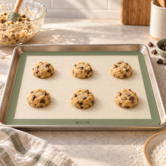 qxjvym Sage Border Baking Mat